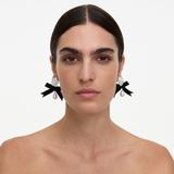 Pearl Black Bow Earring