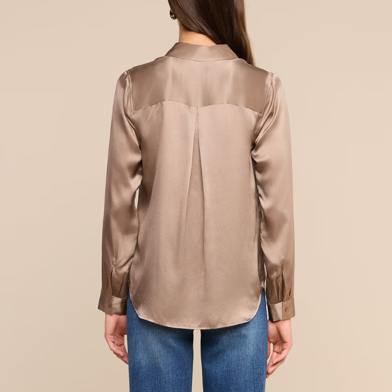 Tyler Silk Blouse in Light Cardamom