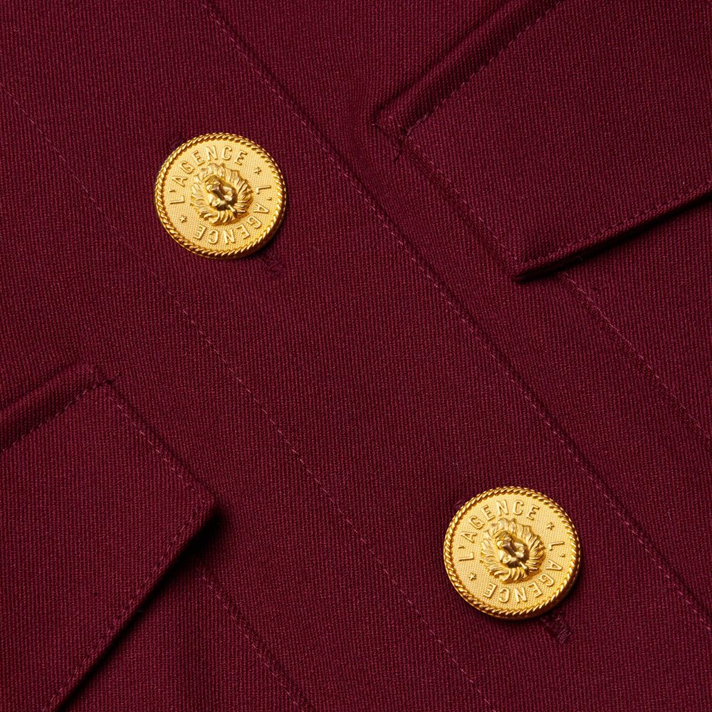 Kumi Cropped Jacket in Black Cherry