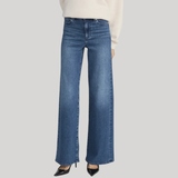 Le Slim Palazzo in Mid Denim