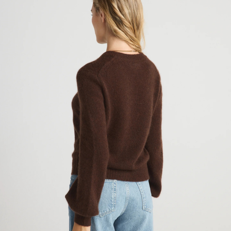 Isa Balloon-Sleeve Cardigan