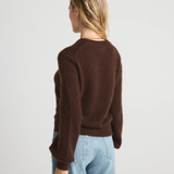 Isa Balloon-Sleeve Cardigan