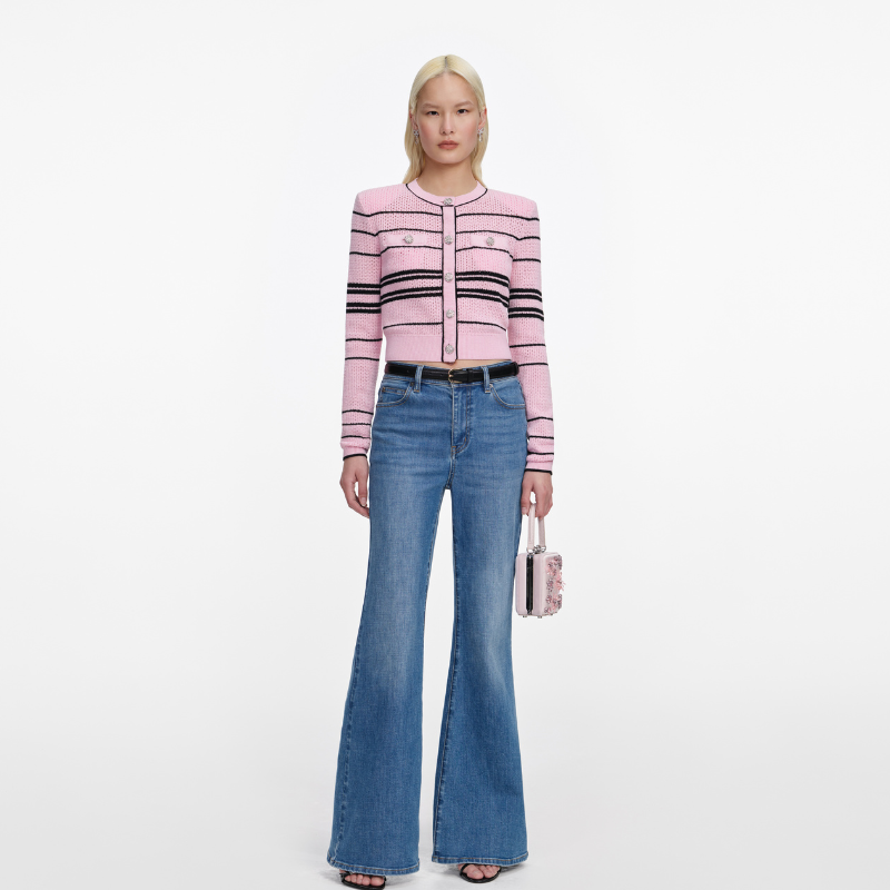 Pink Stripe Cardigan