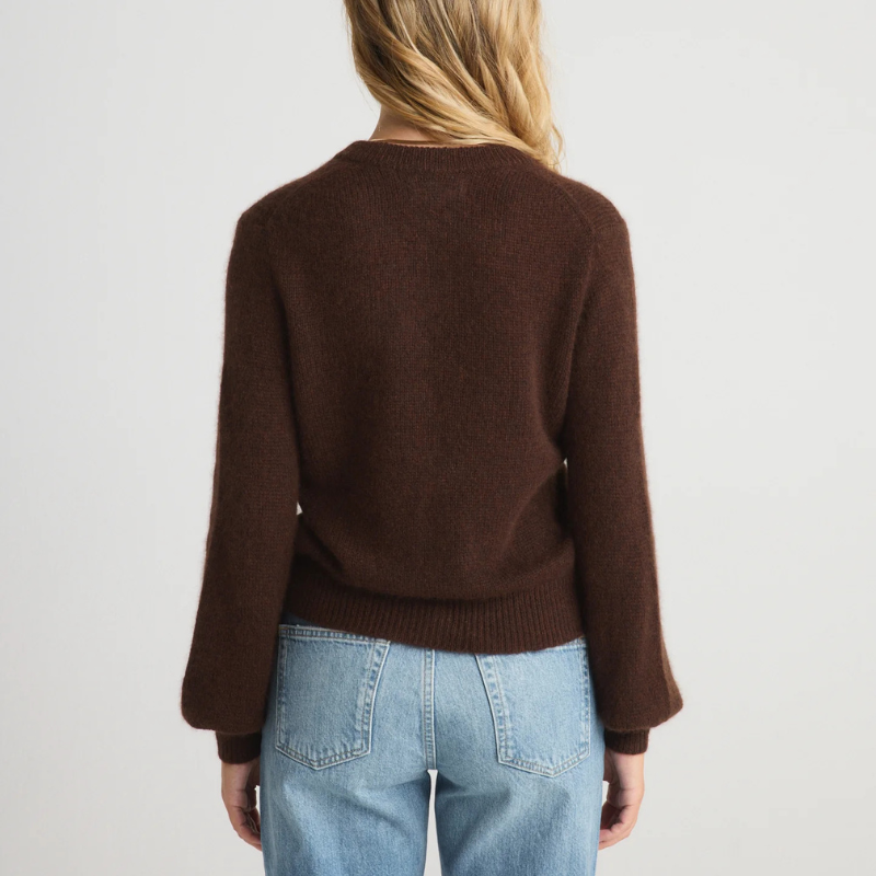 Isa Balloon-Sleeve Cardigan
