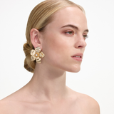 Gold Flower Tiered Earrings