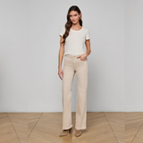 Clayton Wide-Leg Jean in Biscuit
