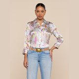 Dani Silk Blouse in Multi Baroque Floral