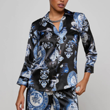 Dani Silk Blouse in Porcelain Print