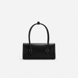 Black Soft Leather Shoulder Bag