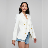 Kyomi Double-Breasted Blazer in White