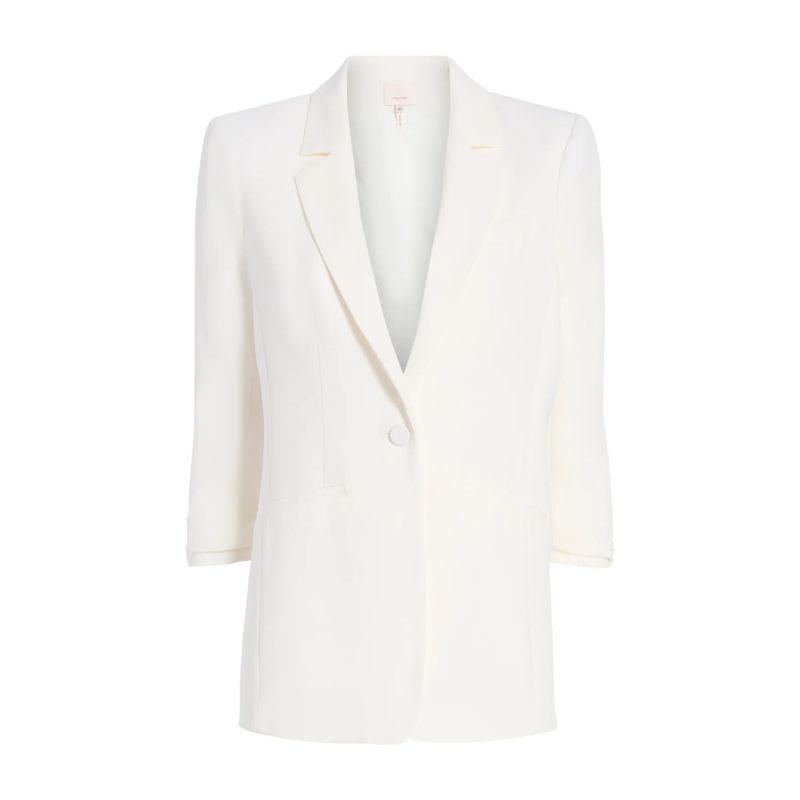 Khloe Crepe Blazer in White