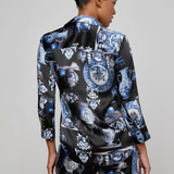Dani Silk Blouse in Porcelain Print