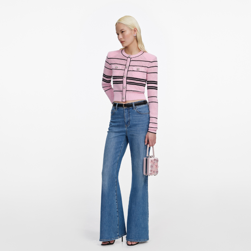 Pink Stripe Cardigan