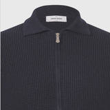 Pearl Stitch Knit Zip Sweater