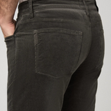 Federal 32" Slim Straight Cordroy Trousers in Dark Iron