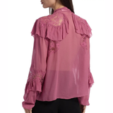 Farah Chiffon Lace Blouse