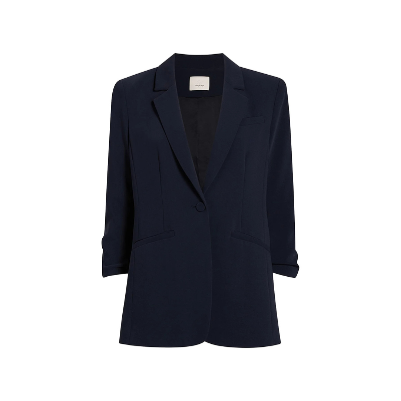 Khloe Crepe Blazer in Navy
