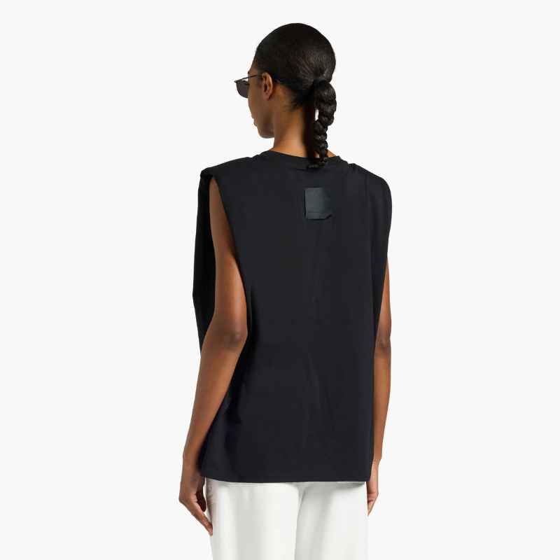 Sleeveless Graphic T-shirt in Black