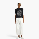 Sleeveless Graphic T-shirt in Black