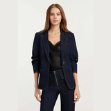 Khloe Crepe Blazer in Navy