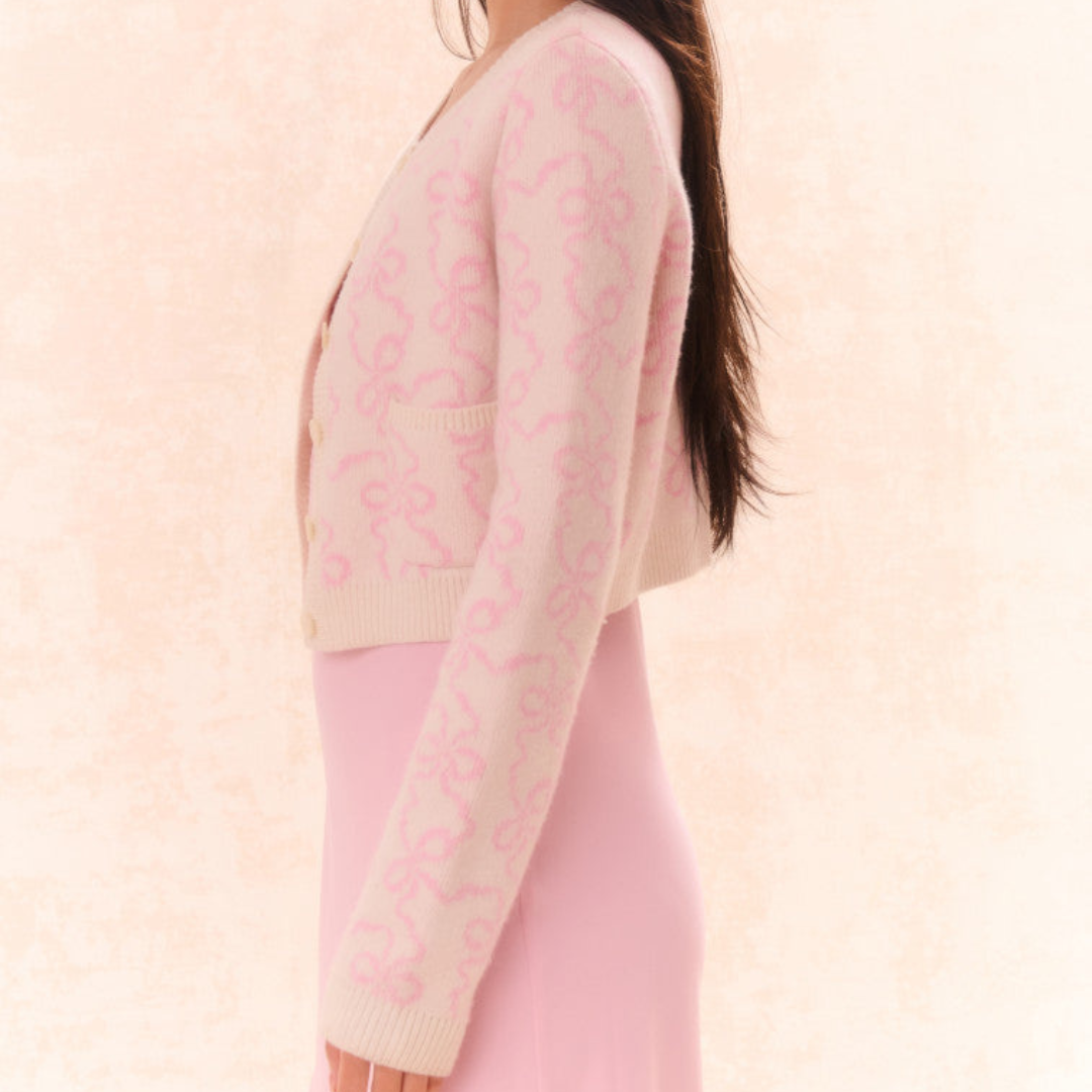 Veronika Bow Print Cardigan