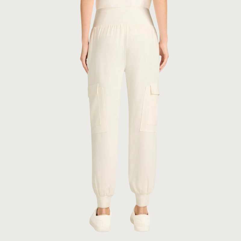 Crepe Giles Pant in Ivory
