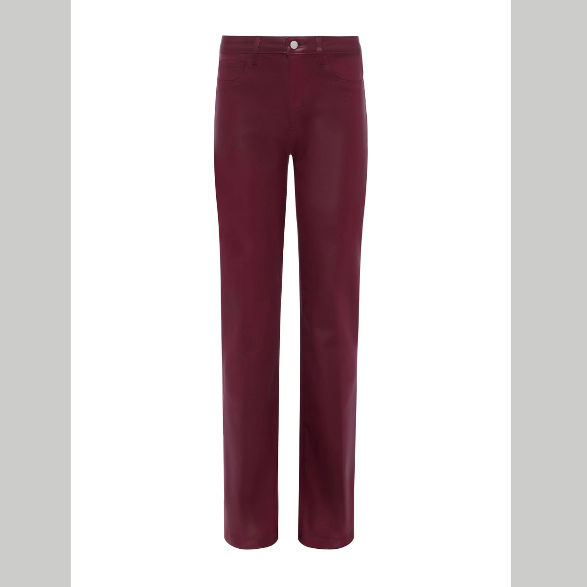 Clayton Coated Wide-Leg Jean in Dark Port