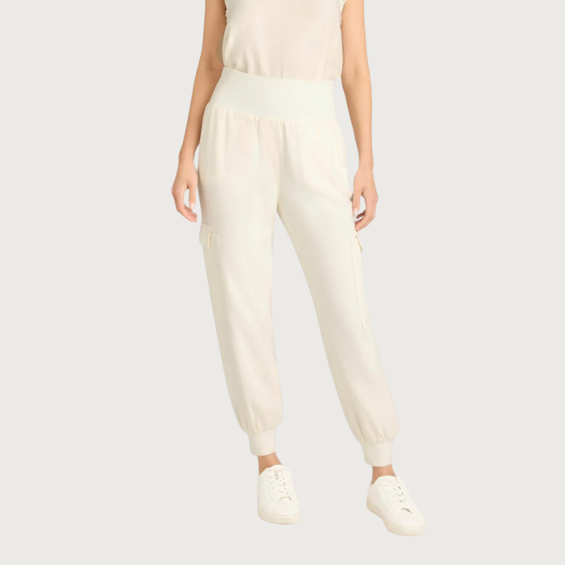 Crepe Giles Pant in Ivory