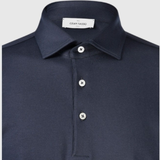 Pima Cotton Interlock Jersey Polo - Navy