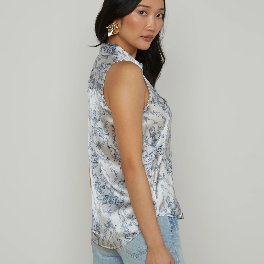 Emmy Sleeveless Silk Blouse