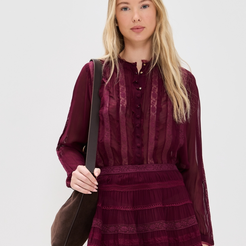 Alvynne Top in Oxblood