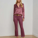 Tyler Silk Blouse in Dark Port