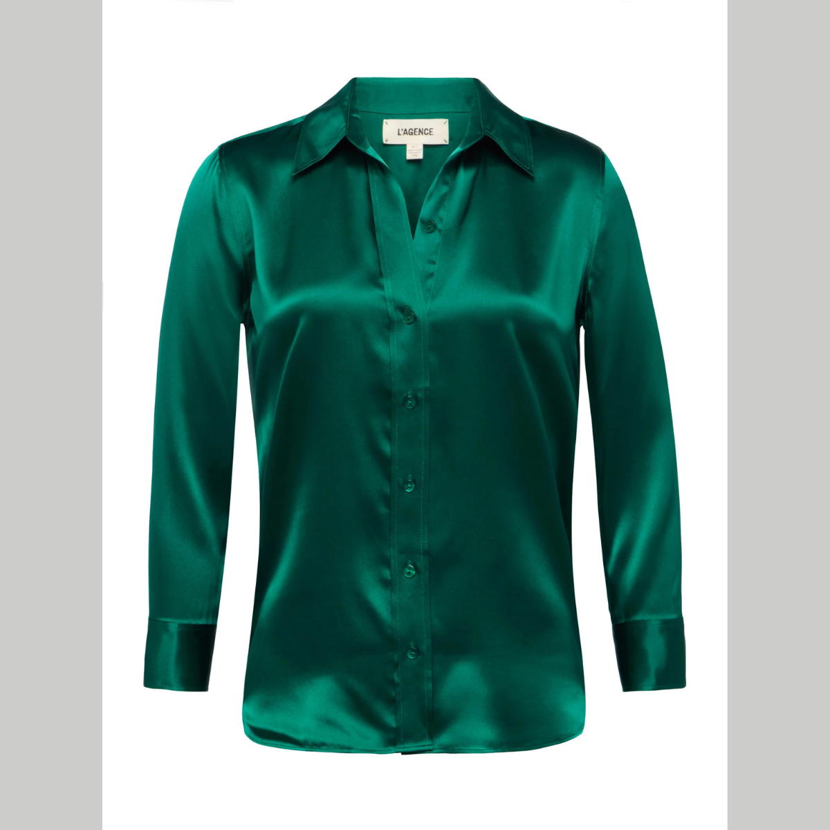 Dani Silk Blouse in Bottle Green