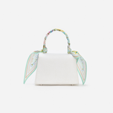 Cream Linen Mint Floral Mini Bag
