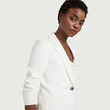 Khloe Denim Blazer in White