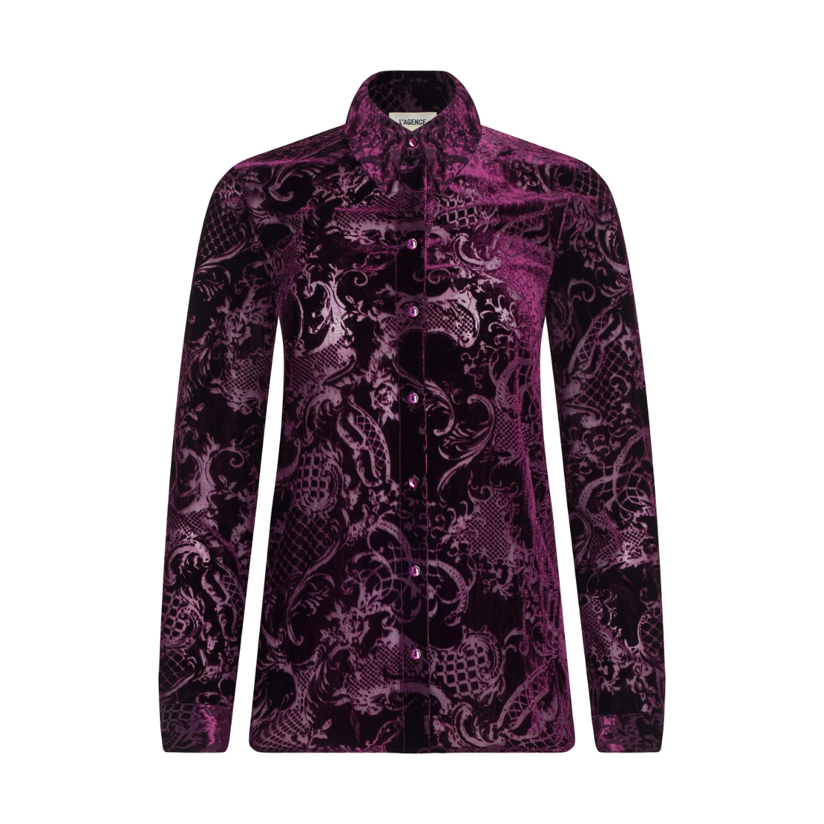 Velvet Blouse in Burgundy
