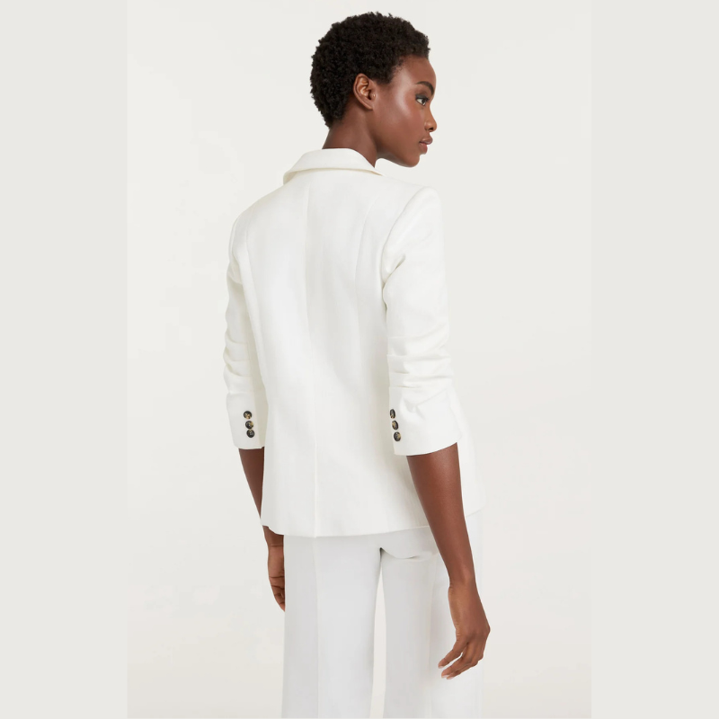 Khloe Denim Blazer in White