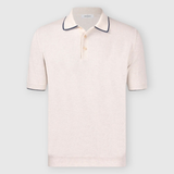 Knitted polo shirt with contrasting details