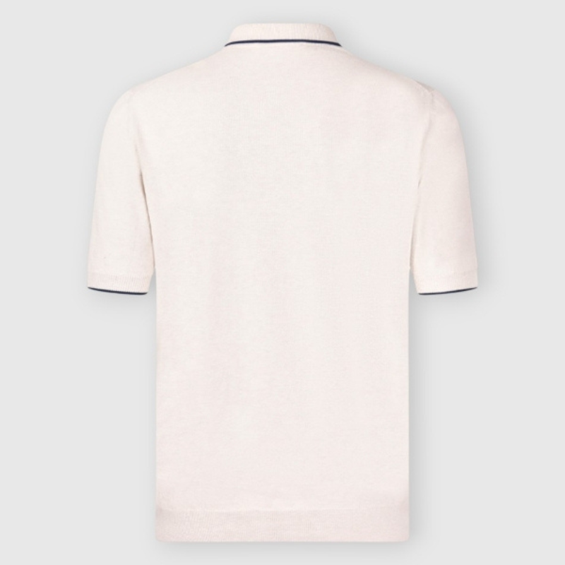 Knitted polo shirt with contrasting details