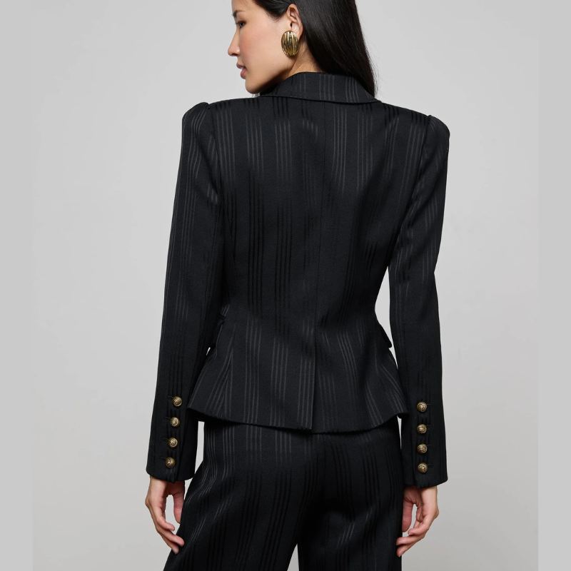 Faux Fur Lapel Blazer