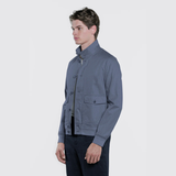 Soil Techno Linen Bomber Jacket in Blue