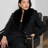 Faux Fur Lapel Blazer