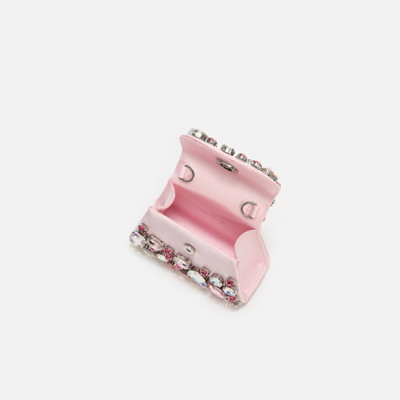 Pink Multi Crystal Mini Bag