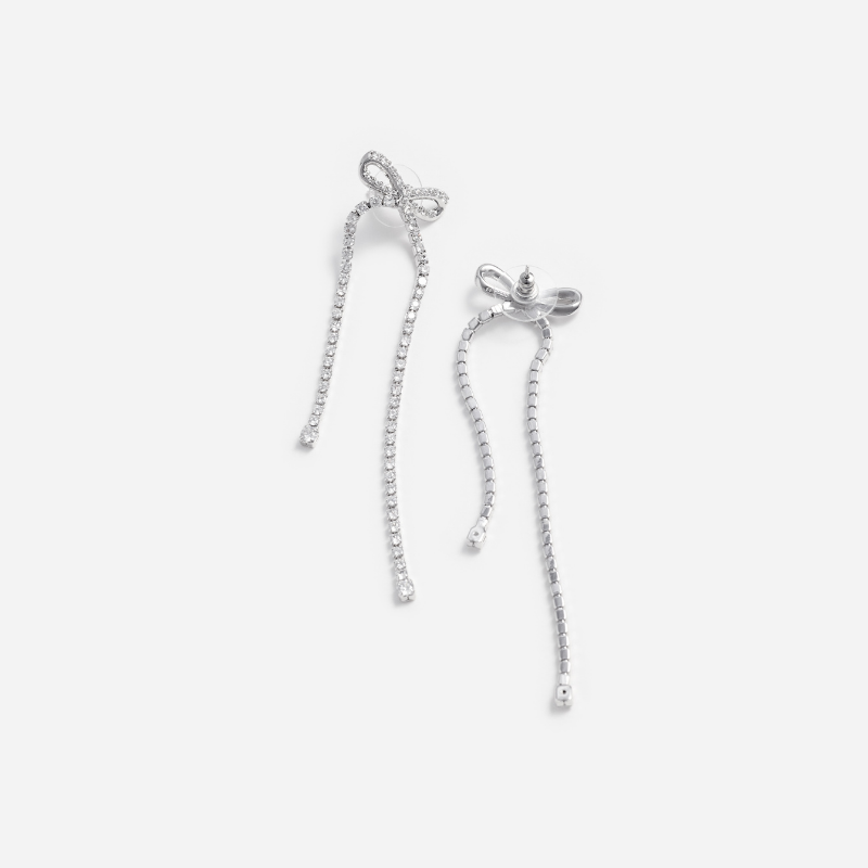 Crystal Bow Dangle Earrings