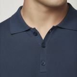 Dry Cotton Polo Shirt in Airforce Blue
