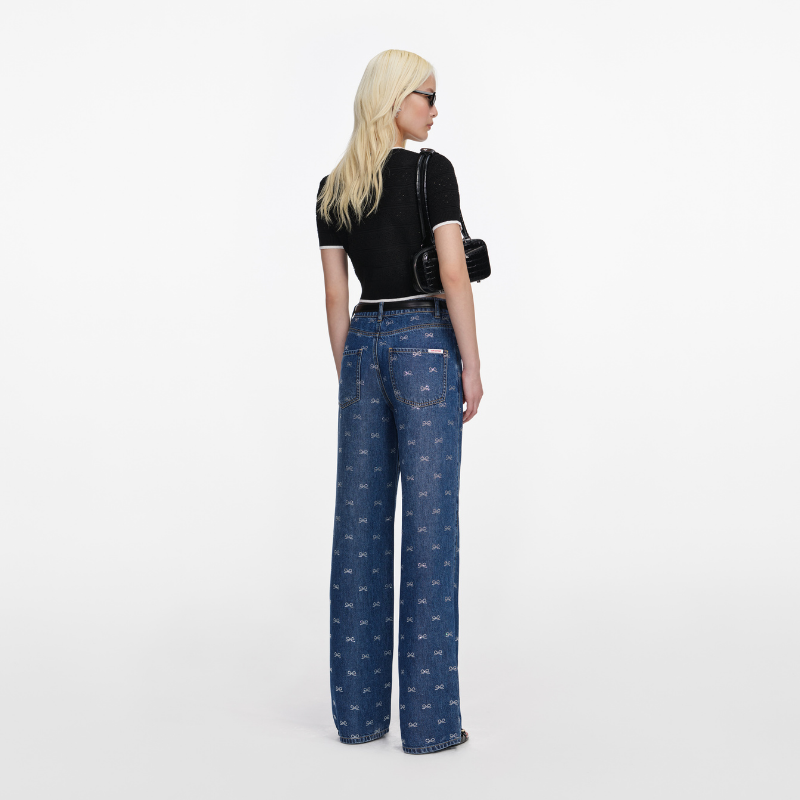 Lightweight Bow Embellished Jeans