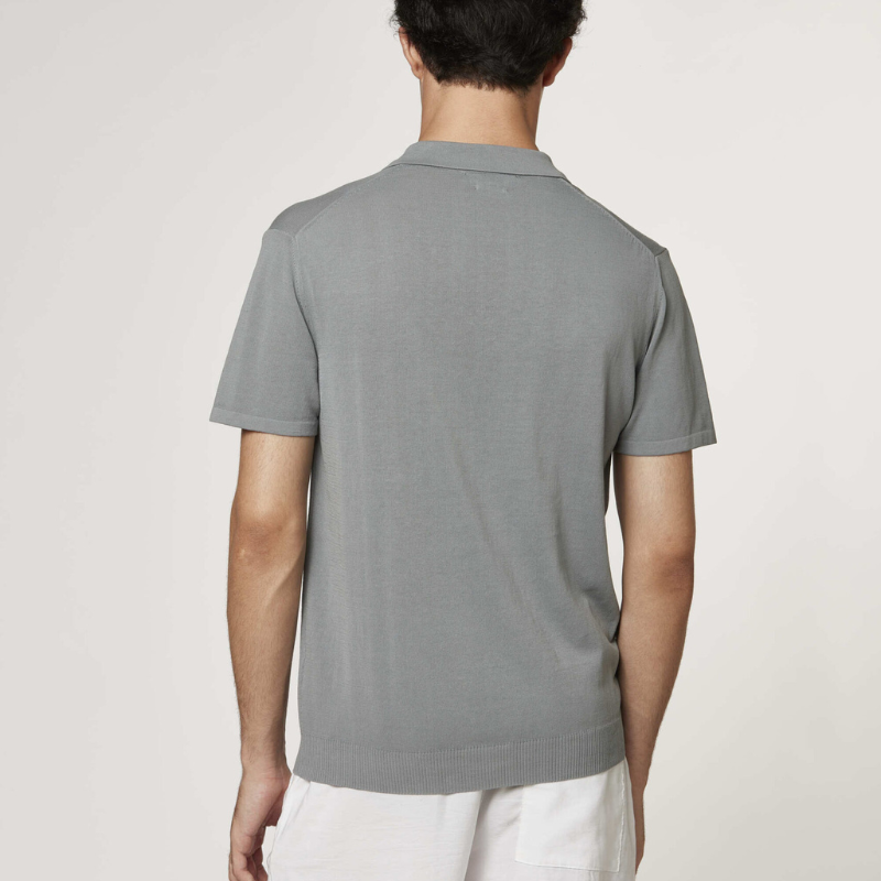 Dry Cotton Polo Shirt in Grey