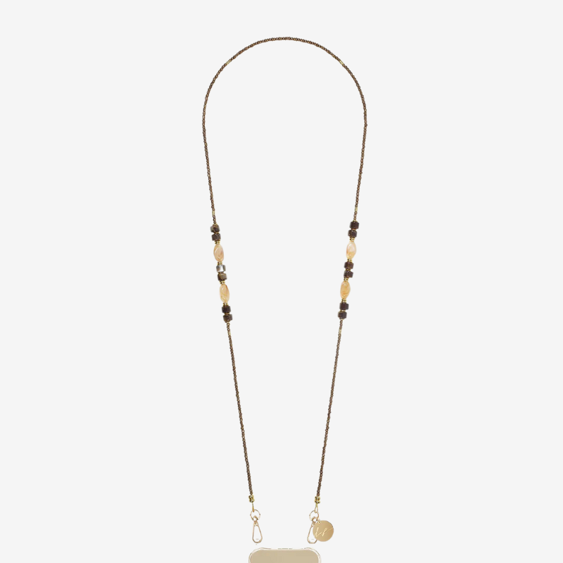 Bronze Beaded Phone Chain