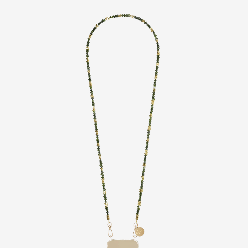 Liviya Khaki Long Phone Chain