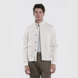 Soil Techno Linen Bomber Jacket in Oat